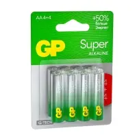 Батарейка алкалиновая GP, AA, LR6-8BL, 1.5 В, блистер, 4+4 шт.