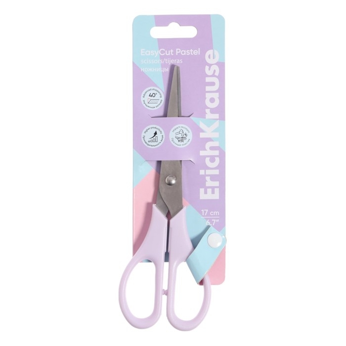Ножницы 17 см ErichKrause EasyCut Ножницы 17 см ErichKrause EasyCut "Pastel" микс