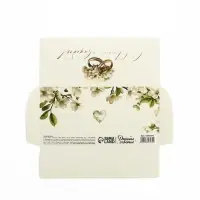 Конверт для денег с наклейкой, «С днём свадьбы», тиснение, 17.5 х 9 см