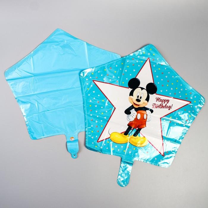 Букет из шаров фольгированных  Букет из шаров фольгированных "Happy Birthday", набор 5 шт, Микки Маус, 4 звезды, тортик