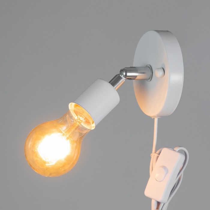 Спот Спот "Дарни" с проводом 150 м и выкл. Е27 40Вт белый 10х10х10