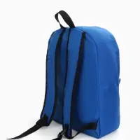 Рюкзак молодёжный на молнии, с карманом, однотонный, размер 29&times;12&times;39 см, синий