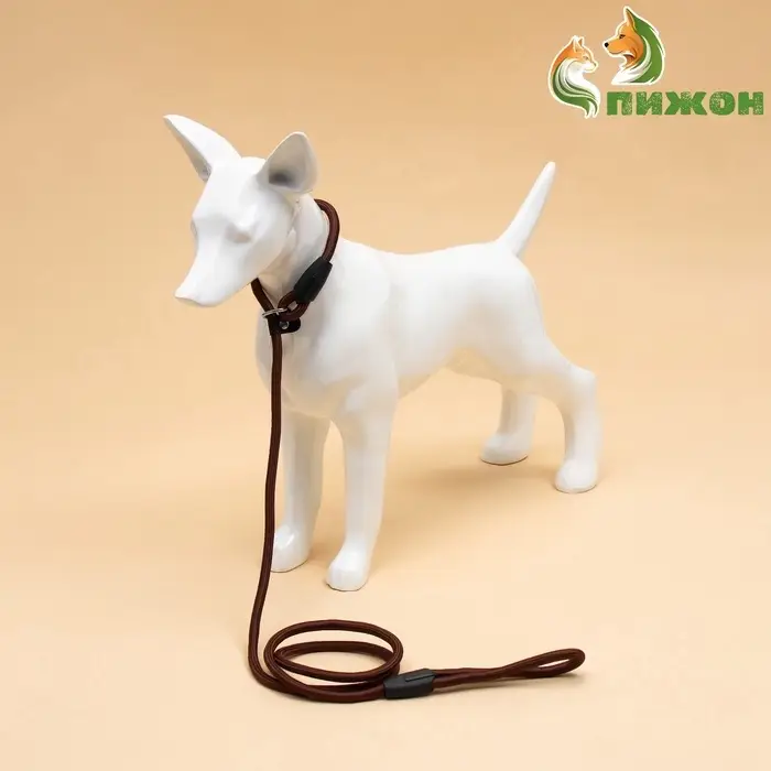 Ринговка для собак, 130&times;0.8 см, коричневая