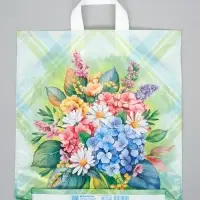 Пакет "Июль", полиэтиленовый с петлевой ручкой, 38х42 см, 40 мкм