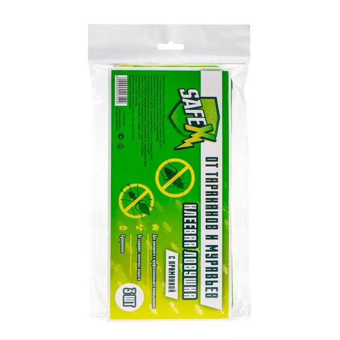 Средство от тараканов и муравьев SAFEX, ловушка-домик клеевая с приманкой, 1 шт.