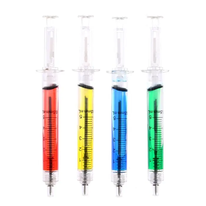 Ручка-прикол Calligrata &laquo;Шприц с жидкостью&raquo;, синий стержень, шариковая, МИКС