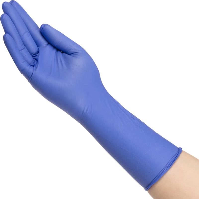 Перчатки однораз. SFM нитрил неопудр. синие&nbsp; удл. L 100 (шт/уп),ПС