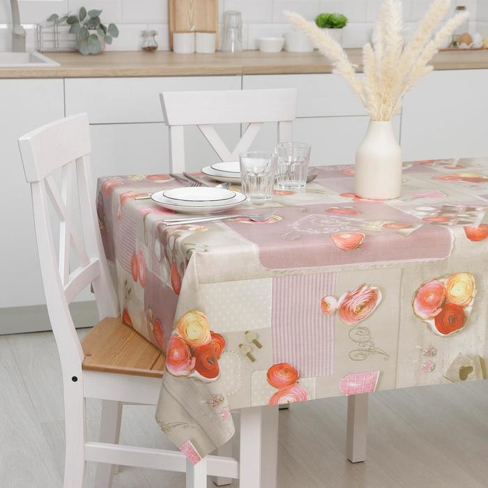 Клеёнка на стол на тканевой основе Доляна «Нежность», рулон 20 метров, ширина 137 см, общая толщина 0,22 мм, цвет бежевый Клеёнка на стол на тканевой основе Доляна «Нежность», рулон 20 метров, ширина 137 см, общая толщина 0,22 мм, цвет бежевый