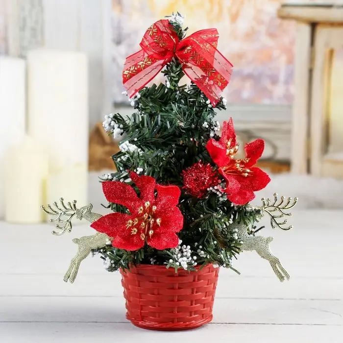 Искусственная ёлка настольная &laquo;Зимнее волшебство. Снежная&raquo;, 20 см, ПВХ ветки отгибаются