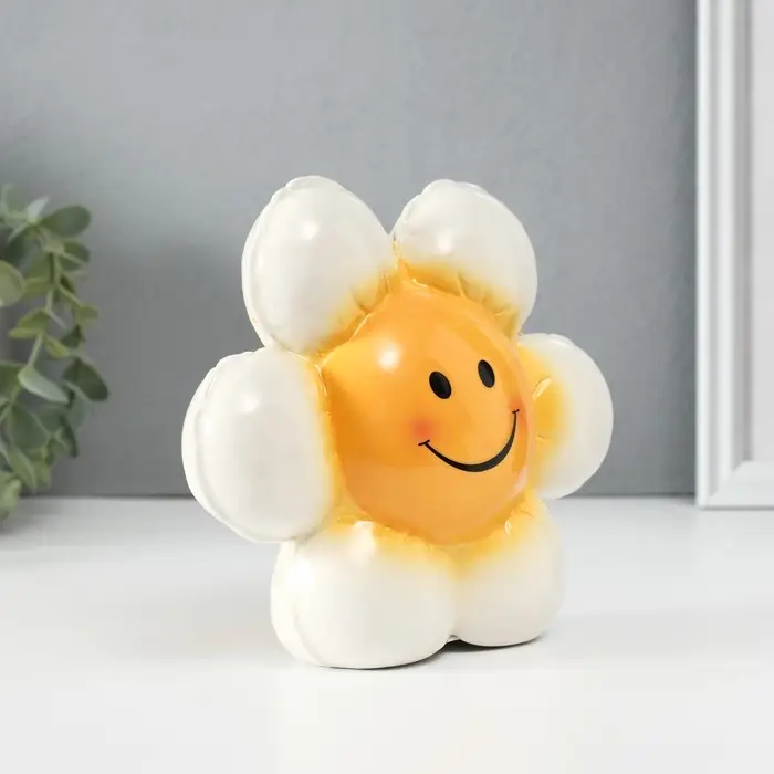 Копилка для денег &laquo;Ромашка-шарик&raquo;, керамика, 7&times;16.4&times;14.5 см