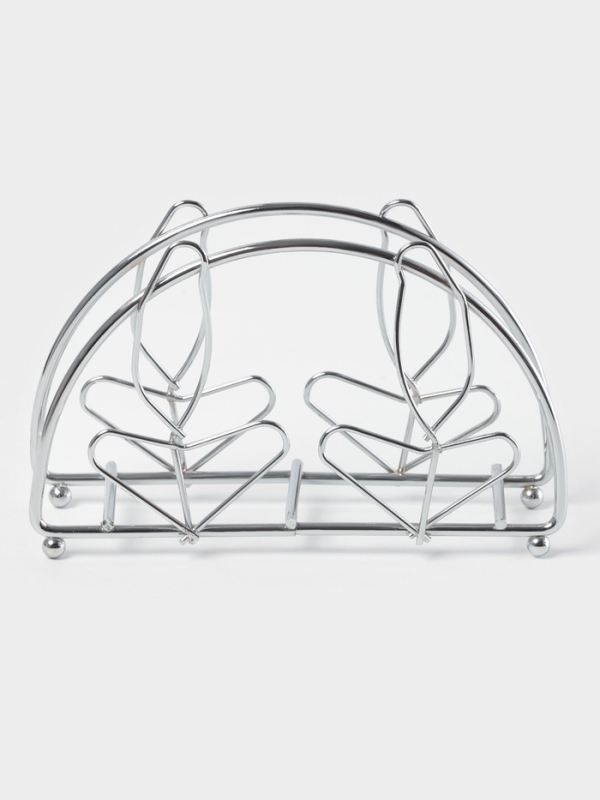 Салфетница Доляна «Розы», хром