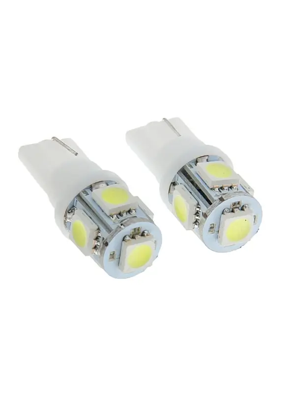 Светодиодная лампа для автомобиля Cartage, T10 W5W, 12 В, 5 SMD-5050, набор 2 шт.