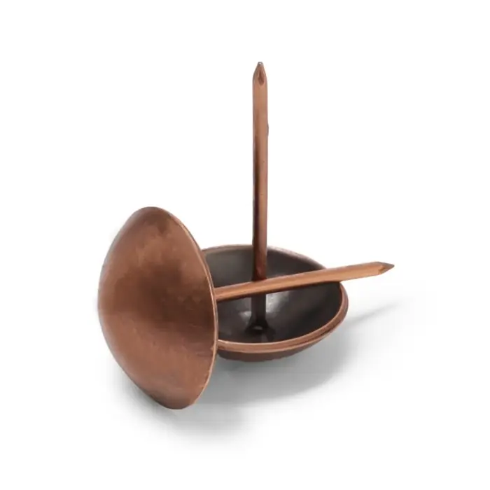 Гвозди ТУНДРА, декоративные, обивочные, 25&times;39 мм, медь, 100 шт.