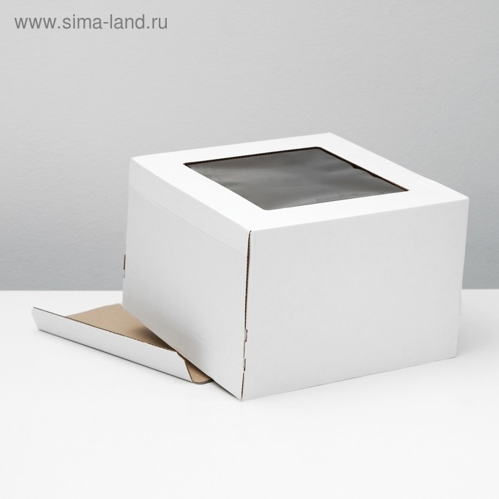 Коробка для торта, с окном, 30 х 30 х 19 см Коробка для торта, с окном, 30 х 30 х 19 см