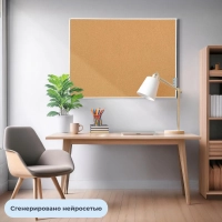 Доска пробковая Attache 90х120см, ПВХ профиль