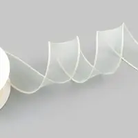 Лента капроновая &laquo;Волна&raquo;, с блеском, 40 мм, 10&plusmn;1 м, сливочная №3