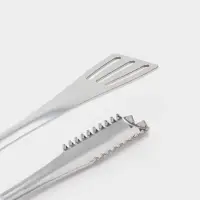 Щипцы для стейка, длина 35 см, толщина 1.8 мм, нержавеющая сталь, серебристые