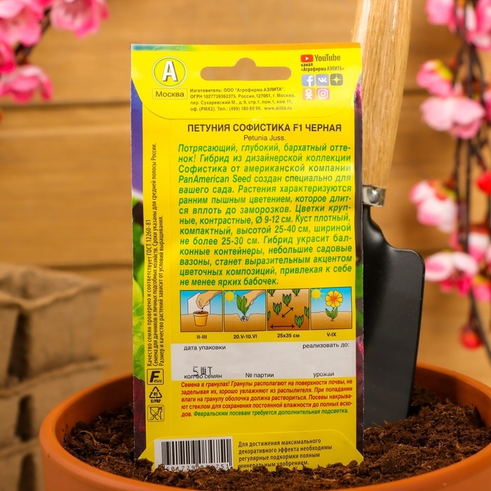 Семена Петуния Софистика черная F1 крупноцветковая, 4 шт., Семена Петуния Софистика черная F1 крупноцветковая, 4 шт.,