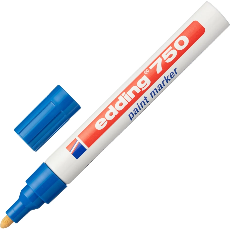 Маркер лаковый EDDING E-750/3 синий 2-4мм, мет. корп