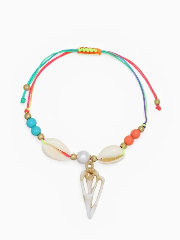 Браслет на нити &laquo;QF. Ассорти. Ракушки&raquo;, d=7 см, разноцветный в золоте