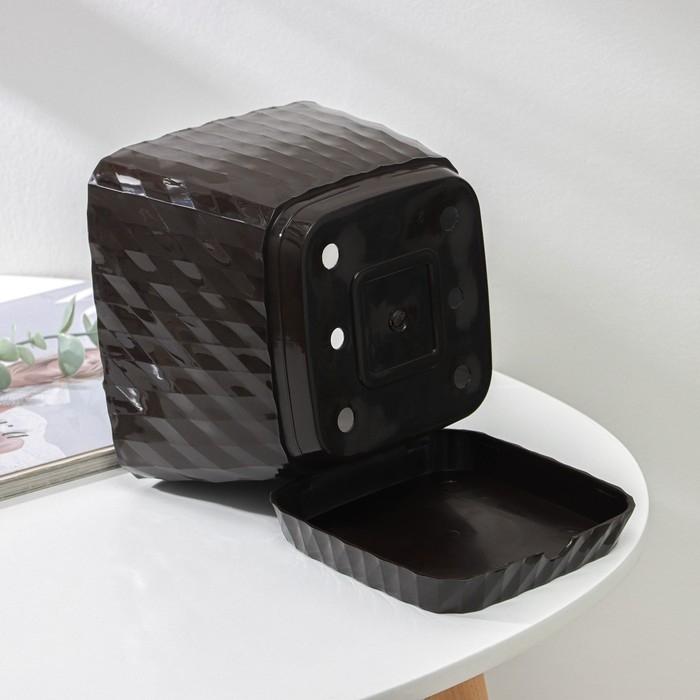 Горшок с поддоном «Классика», 4,5 л, цвет шоколадный Горшок с поддоном «Классика», 4,5 л, цвет шоколадный