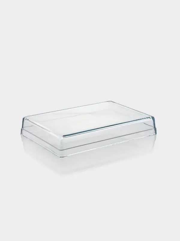 Форма для выпечки и запекания Paşabah&ccedil;e Borcam, 36.7&times;25.7&times;6 см, жаропрочное стекло, прозрачная