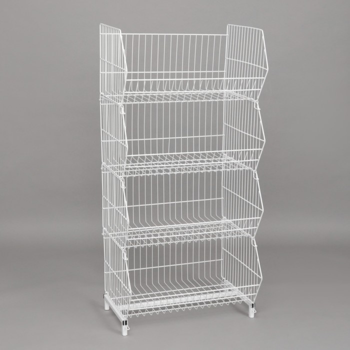 Горка-накопитель из четырёх корзин, 63×43×120, цвет белый Горка-накопитель из четырёх корзин, 63×43×120, цвет белый