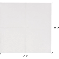 Салфетки бумажные Luscan 1 сл 24x24см белые 100штх4, спендер