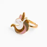 Набор детских украшений &laquo;Выбражулька. Единороги&raquo;, 3 предмета: кулон, браслет, кольцо, разноцветный в золоте