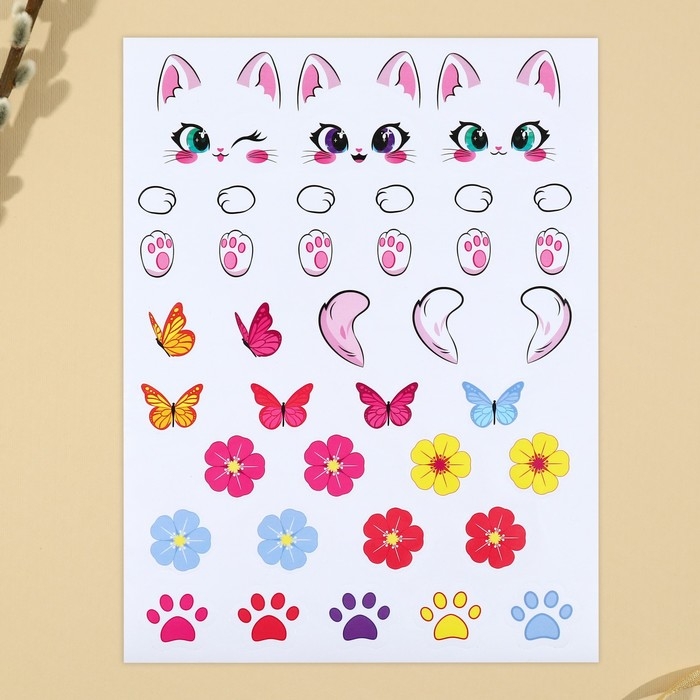 Набор для украшения яиц «Котики» на пасху, 25 х 15 см Набор для украшения яиц «Котики» на пасху, 25 х 15 см