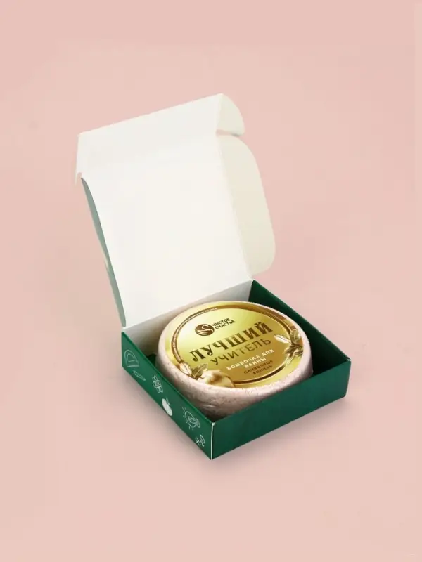 Бомбочка для ванны &laquo;Лучший учитель&raquo;, 100 г, аромат сливочная карамель, Чистое счастье