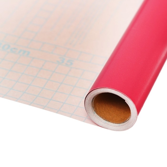 Пленка самоклеящаяся, розовая, 0.45 х 3 м, 8 мкм Пленка самоклеящаяся, розовая, 0.45 х 3 м, 8 мкм