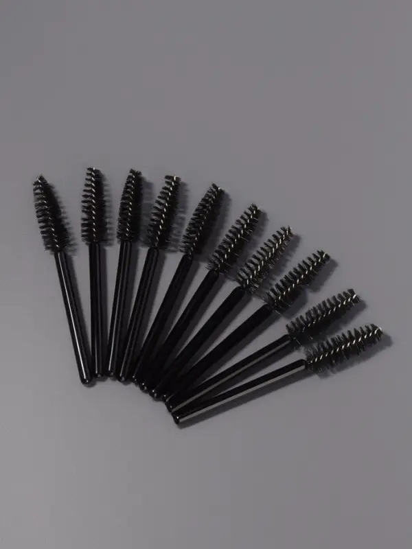 Щёточки для бровей и ресниц «МИНИ», набор - 10 шт., 7 см, чёрные