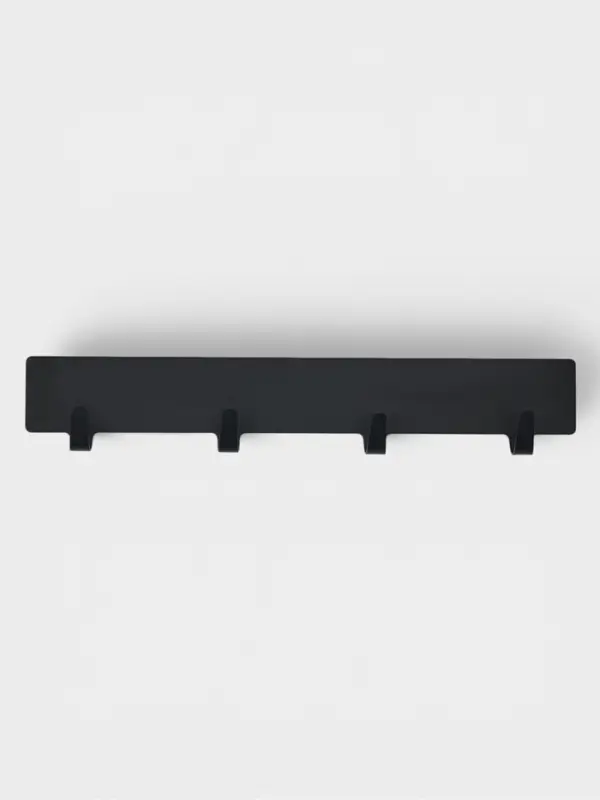 Крючок самоклеящийся SAVANNA Black, планка, металл, 4 крючка, 18&times;2&times;2.5 см, чёрный