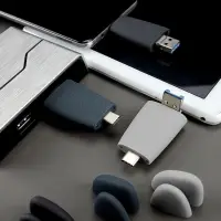 Флешка Pebble Universal, USB 3.0, серая, 64 Гб