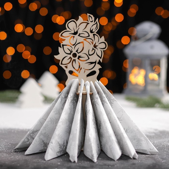 Салфетница деревянная «Букет с бантом», 25×13×13 см Салфетница деревянная «Букет с бантом», 25×13×13 см