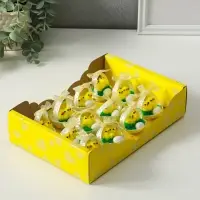 Фигурка пасхальная &laquo;Цыплята в корзинке с яичком&raquo;, набор 12 шт., 5&times;5&times;5 см