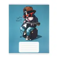 Комплект тетрадей из 10 штук, 12 листов в узкую линию Calligrata "Собачий стиль", обложка мелованный картон, ВД-лак, блок офсет, 5 видов по 2 штуки