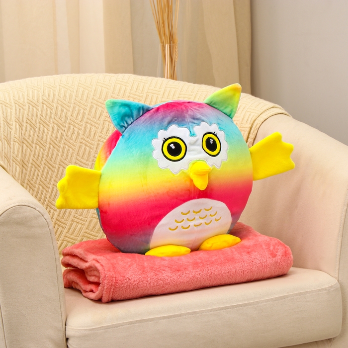 Мягкая игрушка «Сова» с пледом, 30 см