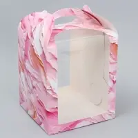 Коробка под торт, кондитерская упаковка, &laquo;Пастель&raquo;, 15&times;15&times;18 см