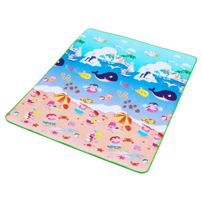 Игровой коврик для детей на фольгированной основе «Море и пляж», размер 180х150x0,5 см, Крошка Я Игровой коврик для детей на фольгированной основе «Море и пляж», размер 180х150x0,5 см, Крошка Я