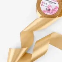 Лента атласная, 50 мм, 23&plusmn;1 м, золотисто-бежевая №186