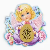 Магнит со скретч-слоем &laquo;Ангел&raquo; на пасху, 7&times;7 см