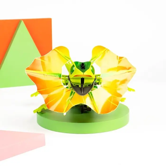 Робот &laquo;Ящер&raquo; Эврики, электронный конструктор, интерактивный: сенсорный, свет, на батарейках, 92 детали