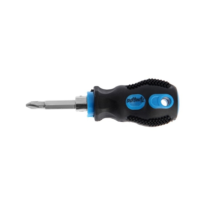 Отвертка комбинированная ТУНДРА, 2 в 1, сатин, двухкомпонентная рукоятка, PH2/SL6 х 38 мм Отвертка комбинированная ТУНДРА, 2 в 1, сатин, двухкомпонентная рукоятка, PH2/SL6 х 38 мм