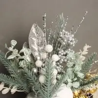 Новогодняя композиция на стол &laquo;Зимнее волшебство. Величие&raquo; пластик, 24&times;10.5 см, белый