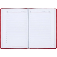 Ежедневник недатированный красный,А5,143х210мм,176л,ATTACHE Сиам