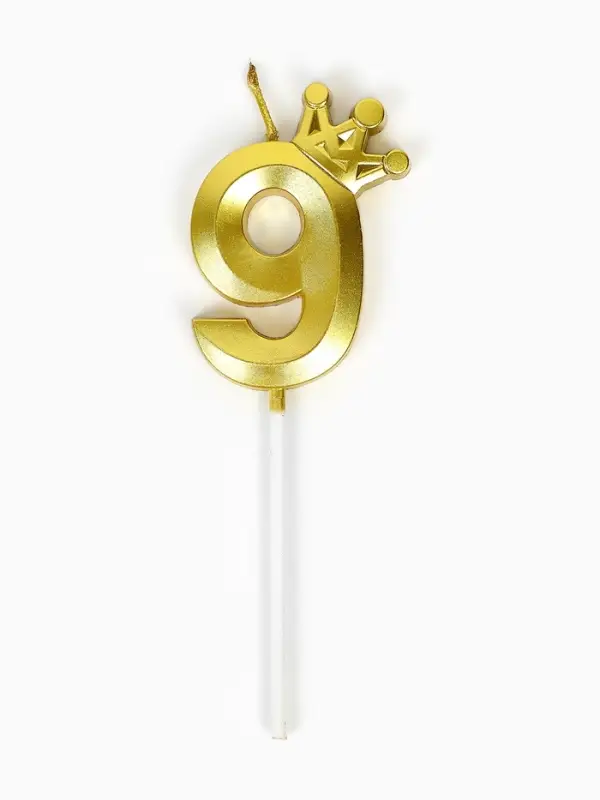 Свеча для торта "Корона" цифра 9