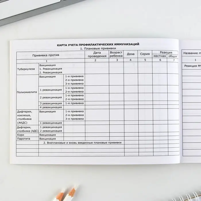 Медицинская карта ребенка Форма №112/у &laquo;Голубой коллаж&raquo;, 80 листов