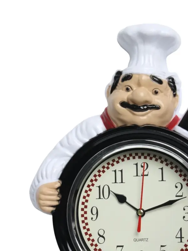 Часы настенные интерьерные &laquo;Повар со сковородой&raquo;, серия: Кухня, дискретный ход, 26.5&times;20 см, от батарейки 1&times;АА